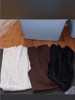 women Cozy Knit Jogger Set - Gray, Brown & Black